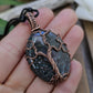 Indian Agate and Copper Tree of Life Necklace