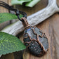Indian Agate and Copper Tree of Life Necklace