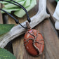 Red Jasper and Copper Tree of Life Necklace
