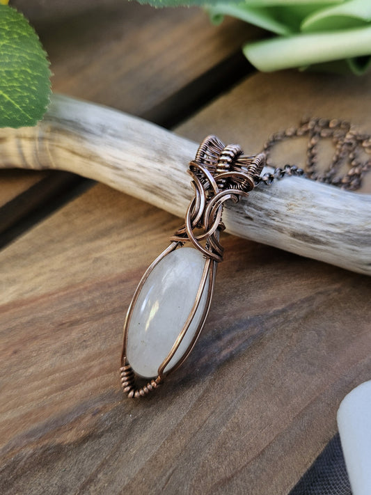 Moonstone and Copper Necklace