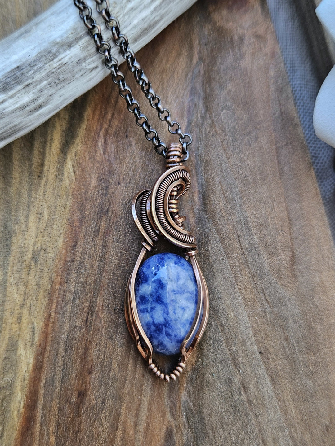 Sodalite and Copper Necklace
