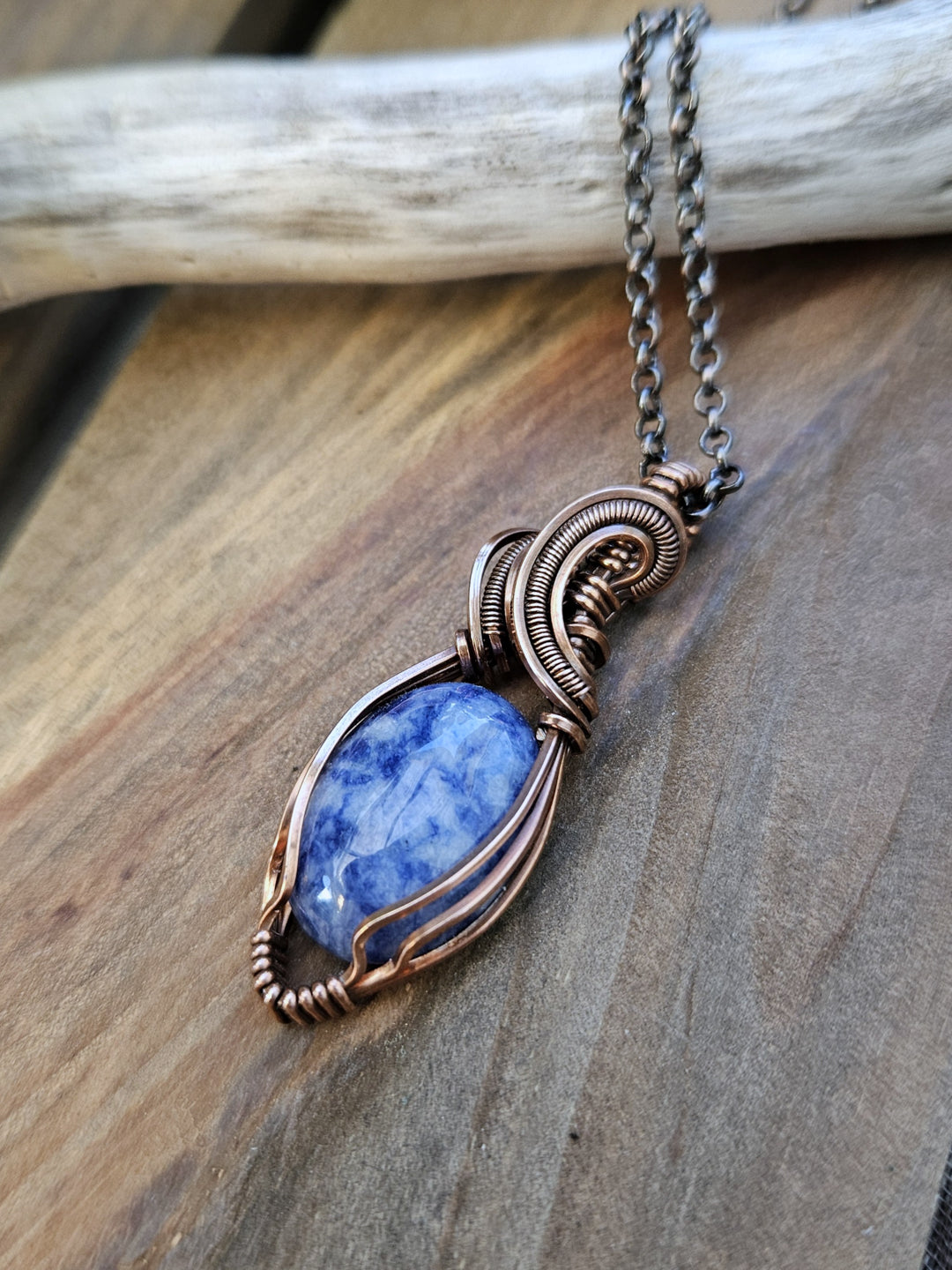 Sodalite and Copper Necklace
