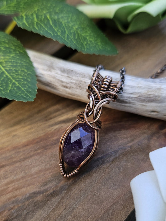 Amethyst and Copper Necklace