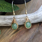 Bronze 'Dew Drop' Earrings - Green Aventurine