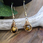 Bronze 'Dew Drop' Earrings - Tigers Eye