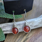 Silver 'Dew Drop' Earrings - Carnelian