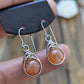 Silver 'Dew Drop' Earrings - Sunstone