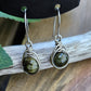 Silver 'Dew Drop' Earrings - Green Tourmaline