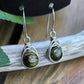 Silver 'Dew Drop' Earrings - Green Tourmaline