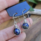 Silver 'Dew Drop' Earrings - Lapis Lazuli