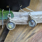 Silver 'Dew Drop' Earrings - Labradorite
