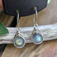 Silver 'Dew Drop' Earrings - Labradorite