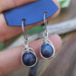 Silver 'Dew Drop' Earrings - Ruby Kyanite