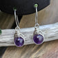 Silver 'Dew Drop' Earrings - Amethyst