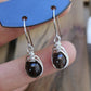 Silver 'Dew Drop' Earrings - Tektite