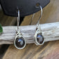 Silver 'Dew Drop' Earrings - Tektite