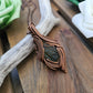 Moldavite and Copper Necklace
