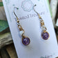 Bronze 'Alchemy' Earrings - Moonstone & Amethyst
