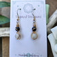 Bronze 'Alchemy' Earrings - Black Tourmaline & Moonstone