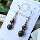 Bronze 'Alchemy' Earrings - Ruby Kyanite