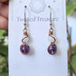 Copper 'Alchemy' Earrings - Moonstone & Amethyst