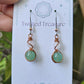 Copper 'Alchemy' Earrings - Rose Quartz & Green Aventurine