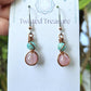 Copper 'Alchemy' Earrings - Amazonite & Rose Quartz