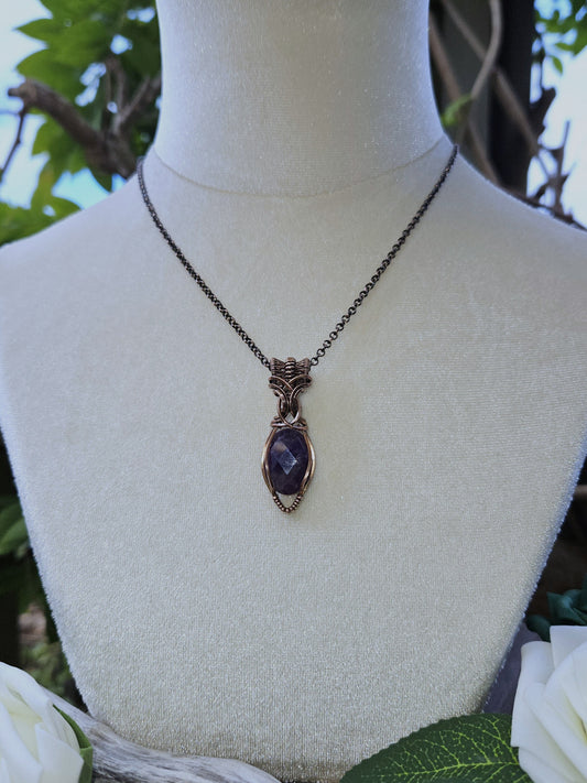 Amethyst and Copper Necklace