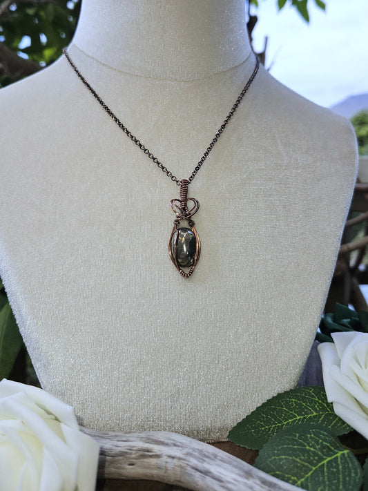 Pyrite and Copper Necklace