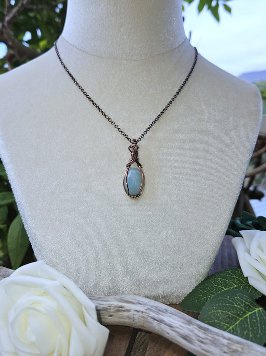 Amazonite and Copper Necklace