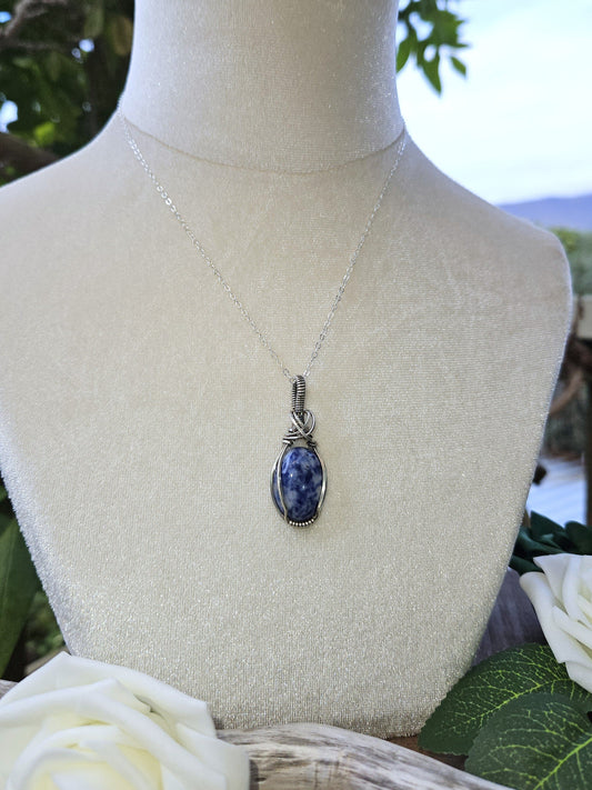 Sodalite and Silver Necklace