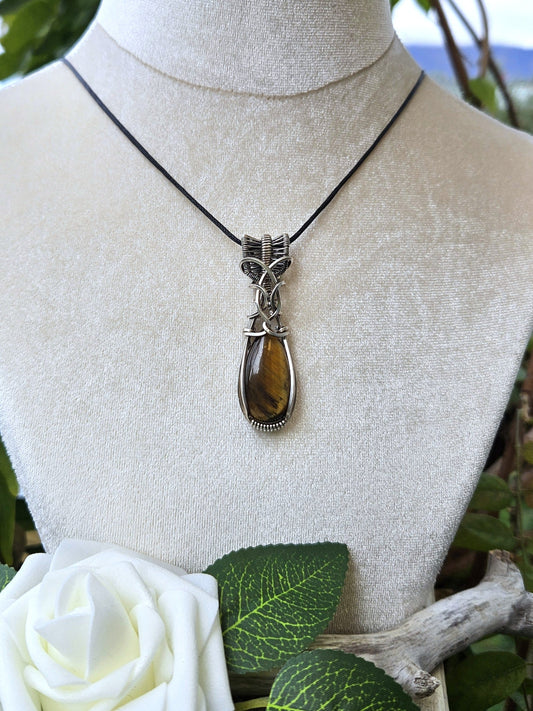 Tiger's Eye and Silver Necklace