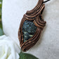 Labradorite and Copper Skull Necklace