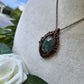 Aquamarine and Copper Shield Necklace