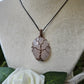 Rose Quartz and Copper Tree of Life Necklace