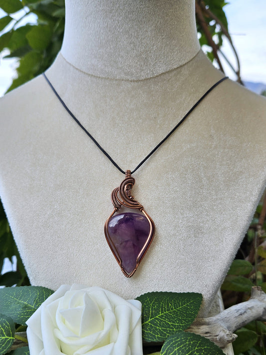 Amethyst and Copper Necklace