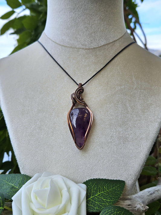 Amethyst and Copper Necklace