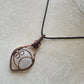 Quartz, Amethyst and Copper Moon Necklace