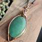 Green Aventurine and Copper Necklace