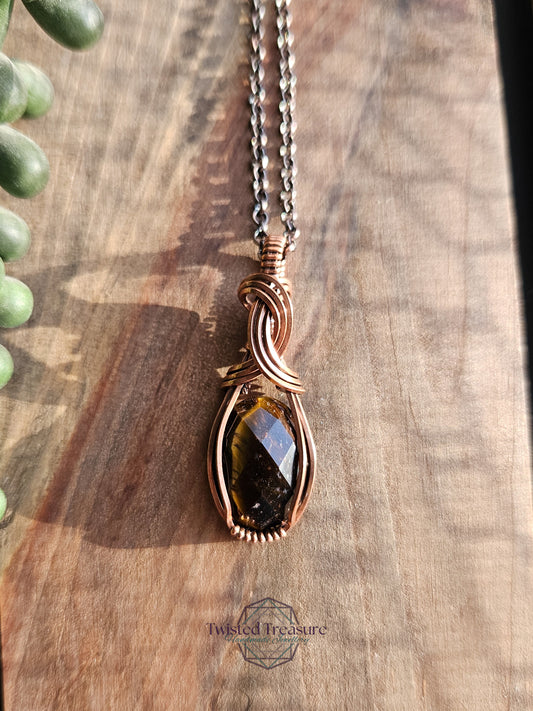 Tigers Eye and Copper Necklace