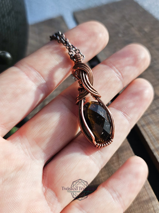 Tigers Eye and Copper Necklace
