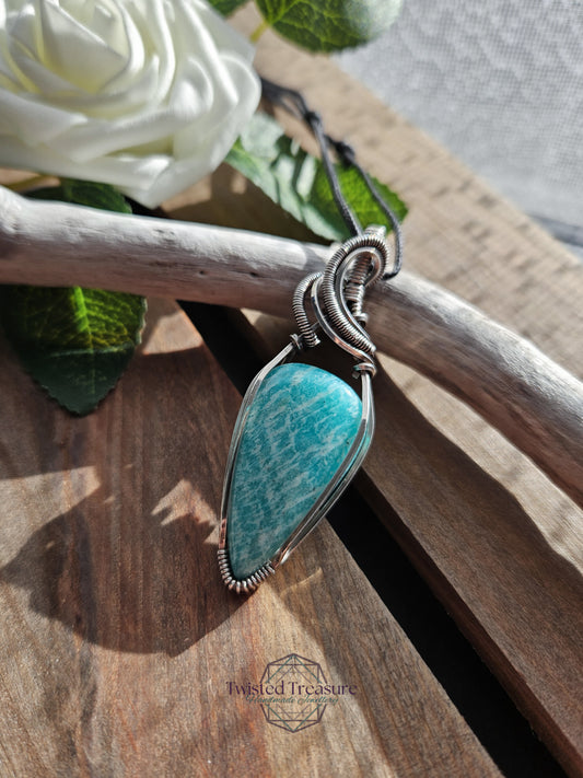 Amazonite and Silver Necklace