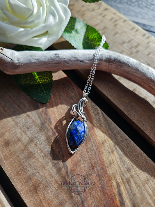 Lapis Lazuli and Sterling Silver Necklace