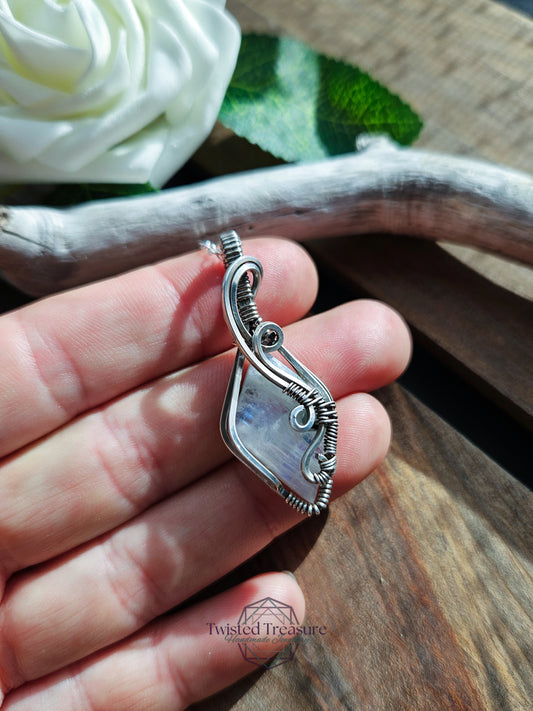 Moonstone and Silver Necklace