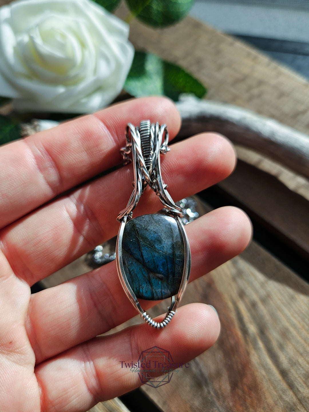 Labradorite and Silver Necklace