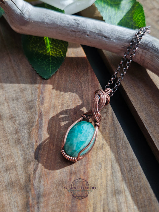 Amazonite and Copper Necklace