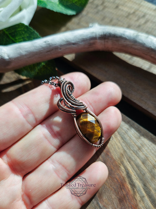 Tigers Eye and Copper Necklace