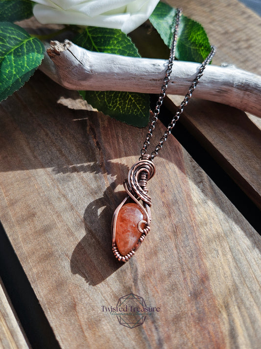 Sunstone and Copper Necklace