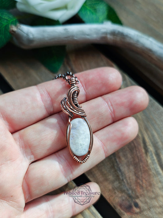 Moonstone and Copper Necklace
