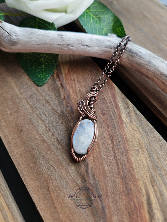 Moonstone and Copper Necklace